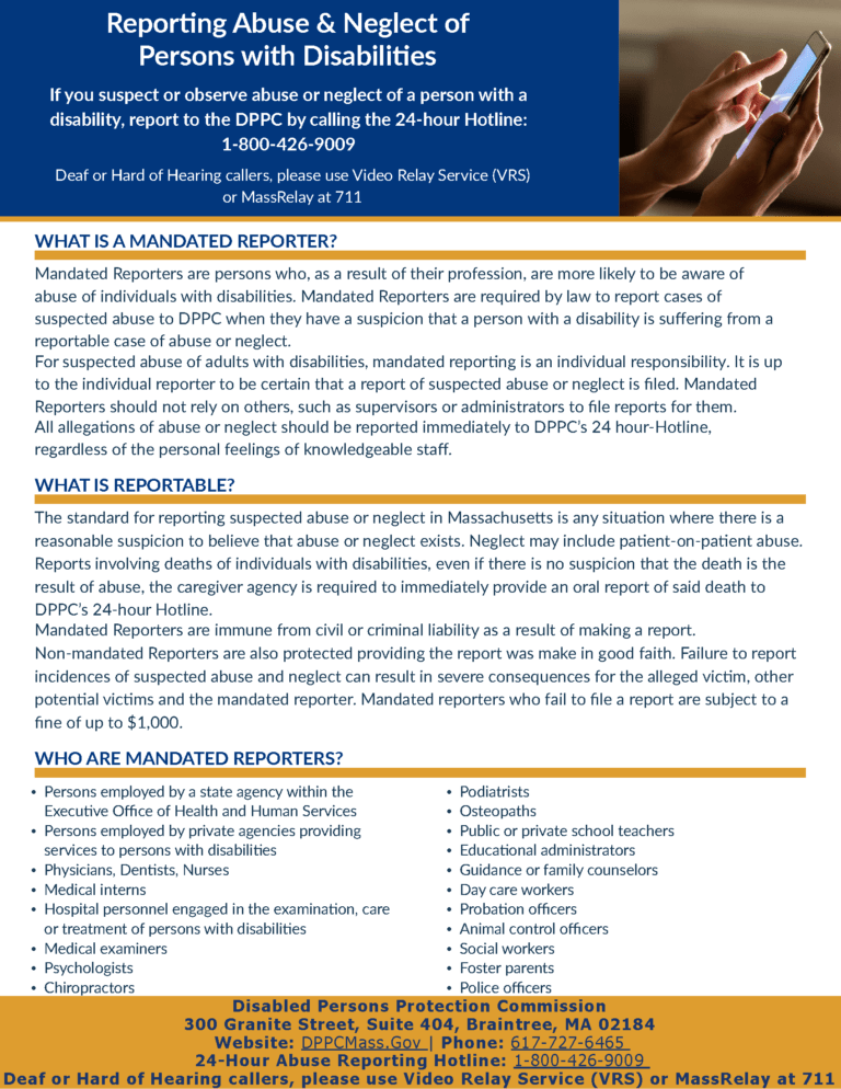 This is a clickable image which opens to information about mandated reporters and their role in reporting suspected abuse